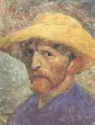 Vincent Van Gogh Self-Portrait with Straw Hat (nn04) china oil painting reproduction